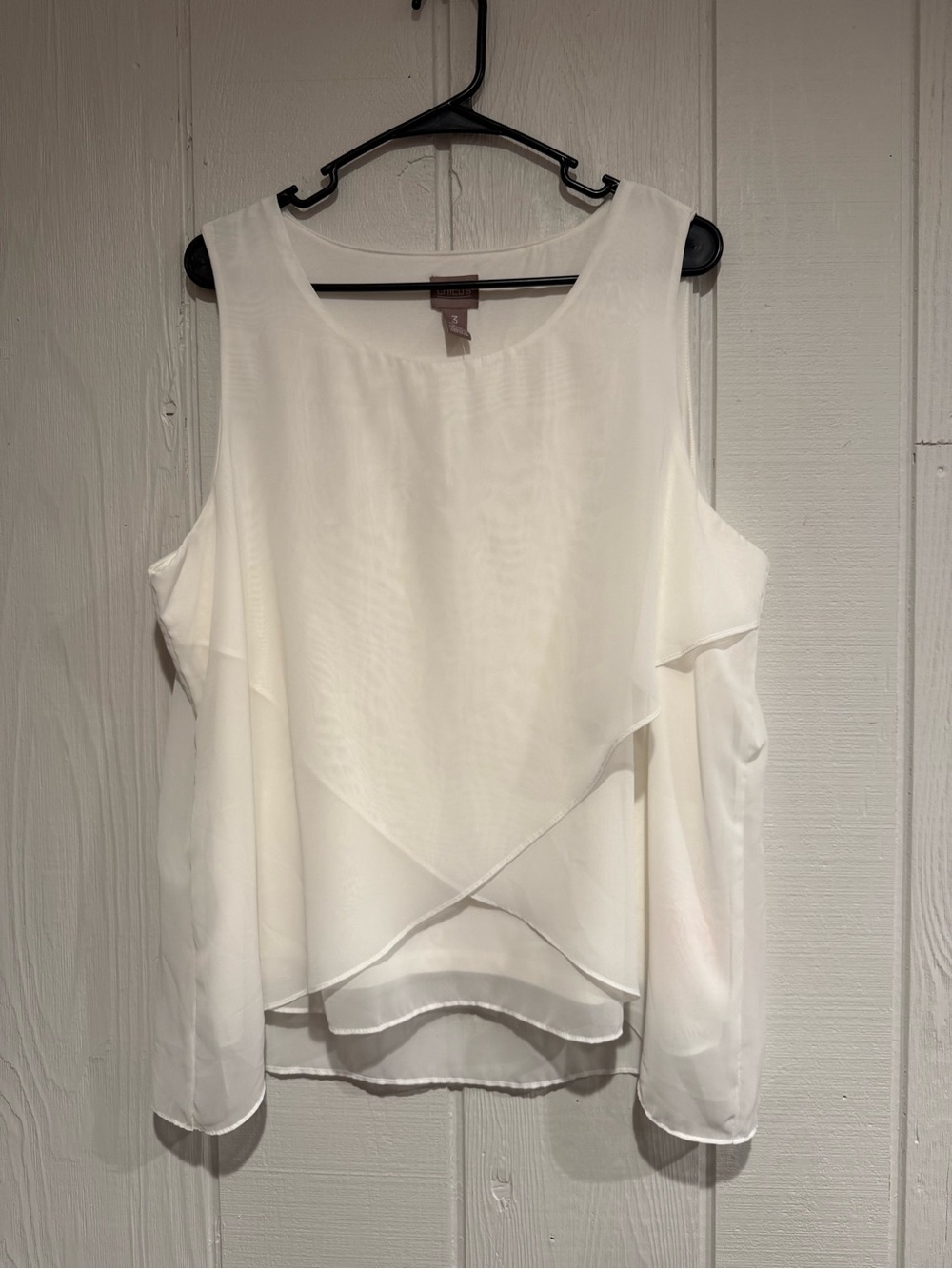 Chico's White Layered Sleeveless Camisole
